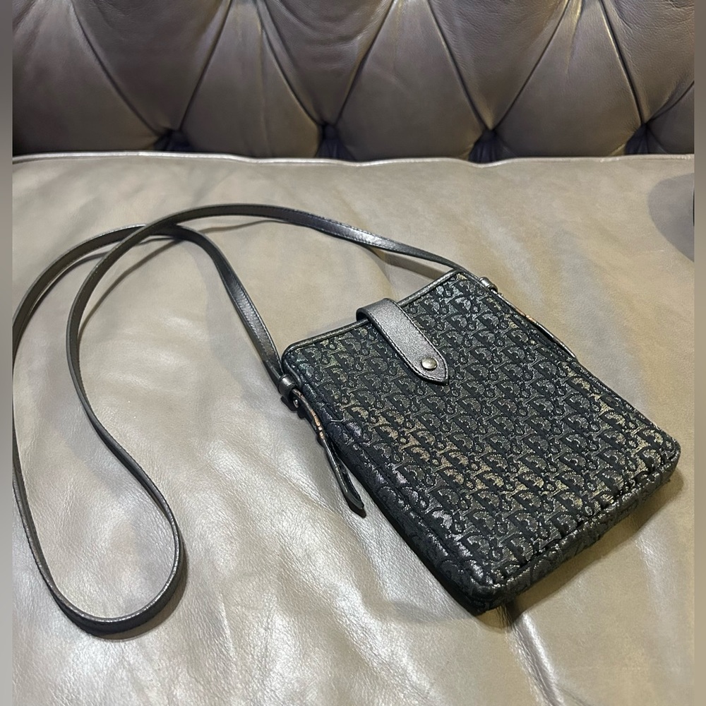 Christian Dior metallic trotter Diorissimo mini bag pouch crossbody vintage 💕